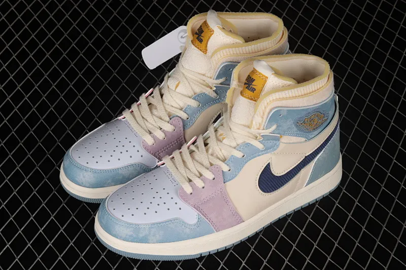 All categories Air Jordan Jordan series basketball shoes Air Jordan 1 High Air Jordan 1 Zoom CMFT "Celestine Blue" AJ1 Joe 1 Macaron Beige Blue Pink DQ5091-041